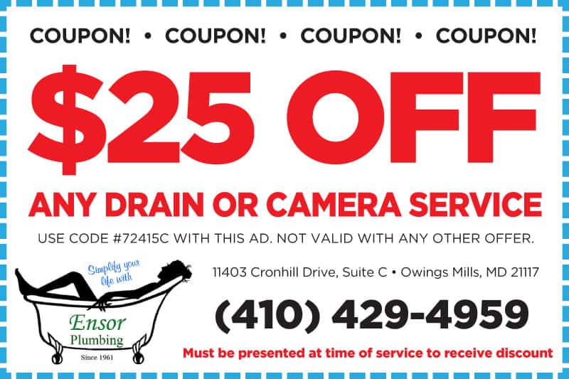 $25 off any drain or camera service